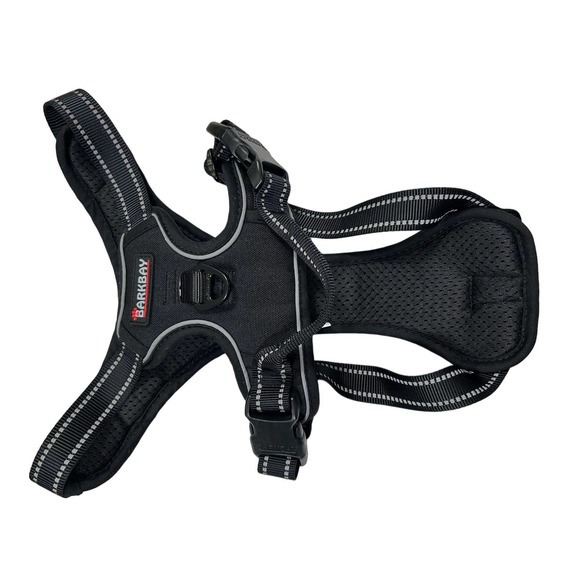 BARKBAY No Pull Dog Harness with Leash Clips Black L - Picture 4 of 7